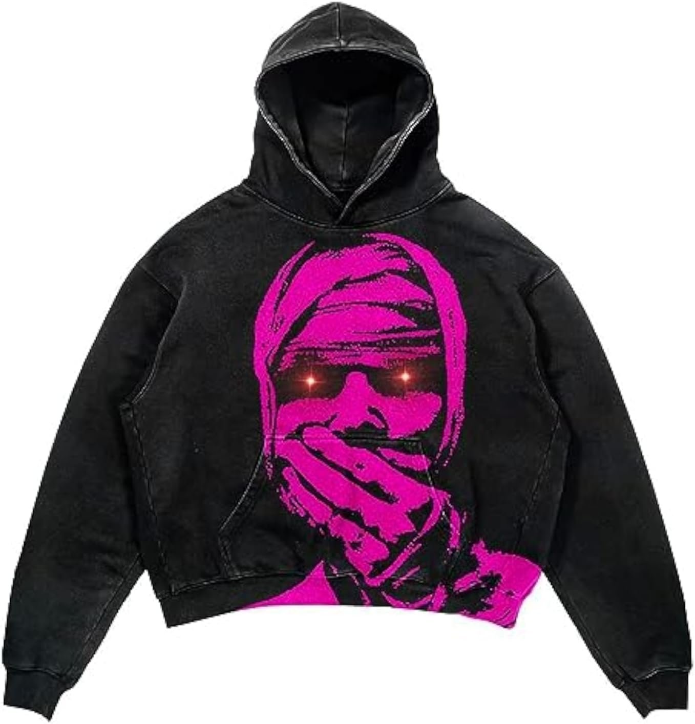 Halloween Y2K Hoodie Gothic Casual Alphabet Blast Print Pattern Skull Fashion Hoodie Men Harajuku Men Clothing